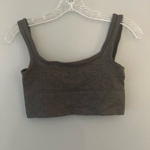 Urban Outfitters sparkly grey and silver cropped bralette top